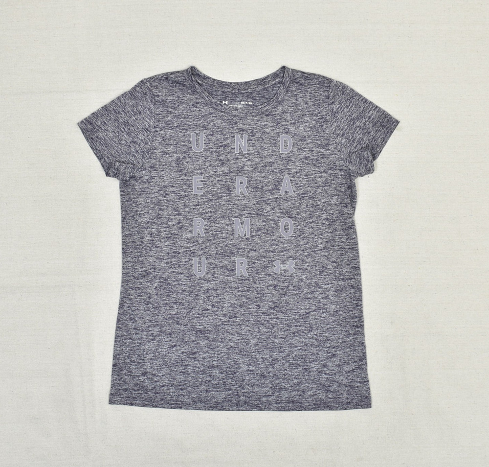 Under Armour Women T Shirt Short Sleeve Loose Heatgear Size S Gray Top